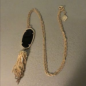 Kendra Scott Black and Gold Rayne Necklace